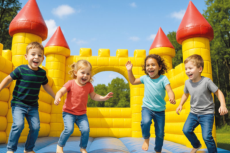 Hüpfburg-Party